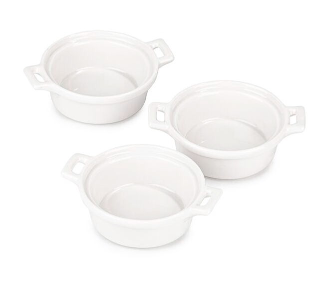 Zapékací misky porcelánové sada 3 ks oválná