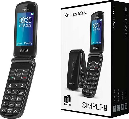 Mobilný telefón Vega Simple 929 Bez dát Dual SIM Black