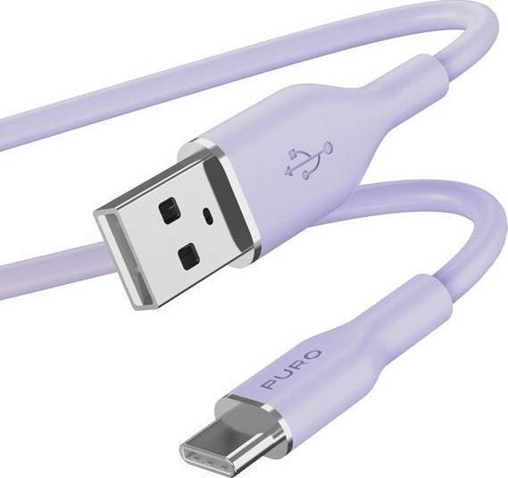 Puro USB-A – USB-C kabel USB 1,5 m fialový (PUR679)
