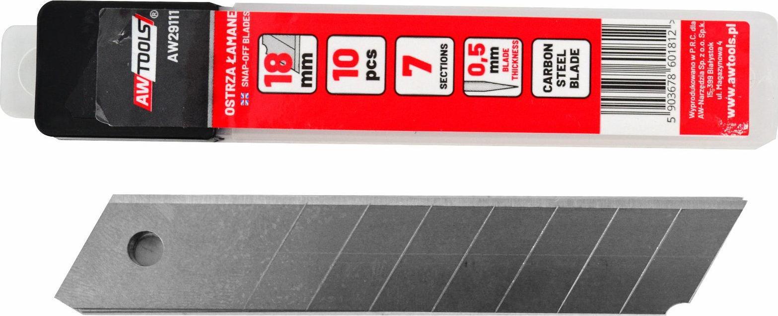 AWTools NÁHRADNÍ NOŽE 18mm/ 10ks. AW29111