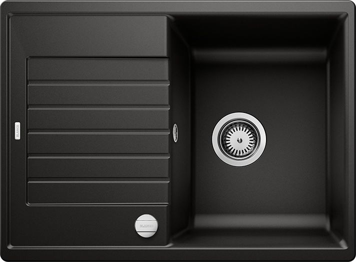Blanco dřez ZIA 45 S Compact Silgranit PuraDur Black, oboustranný, automatický doraz.