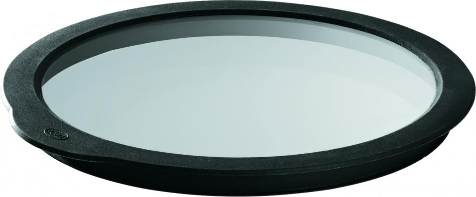 Rosle víko na čerstvé potraviny 20 cm sklo/silikon transparentní/černé
