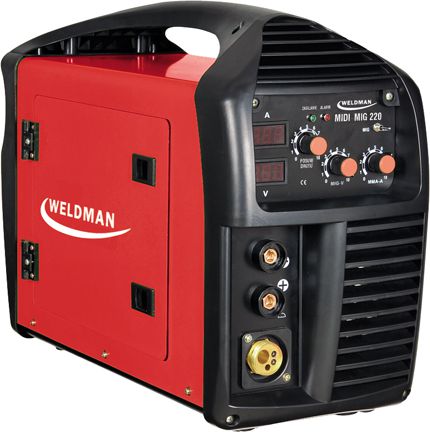Weldman MIDI MIG poloautomatický invertorový svařovací stroj 220A 230V (103 111)