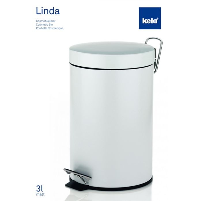 KELA Koš kosmetický LINDA 3 l, bílý KL-18160