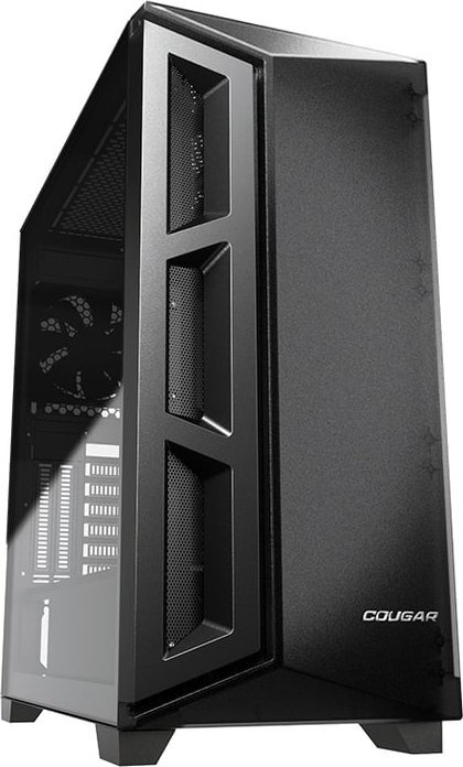 COUGAR DARK BLADER X5 Black | PC Case | Mid Tower / Plastic with Mesh Front Panel / 1 x ARGB Fan / 4mm TG Left Panel