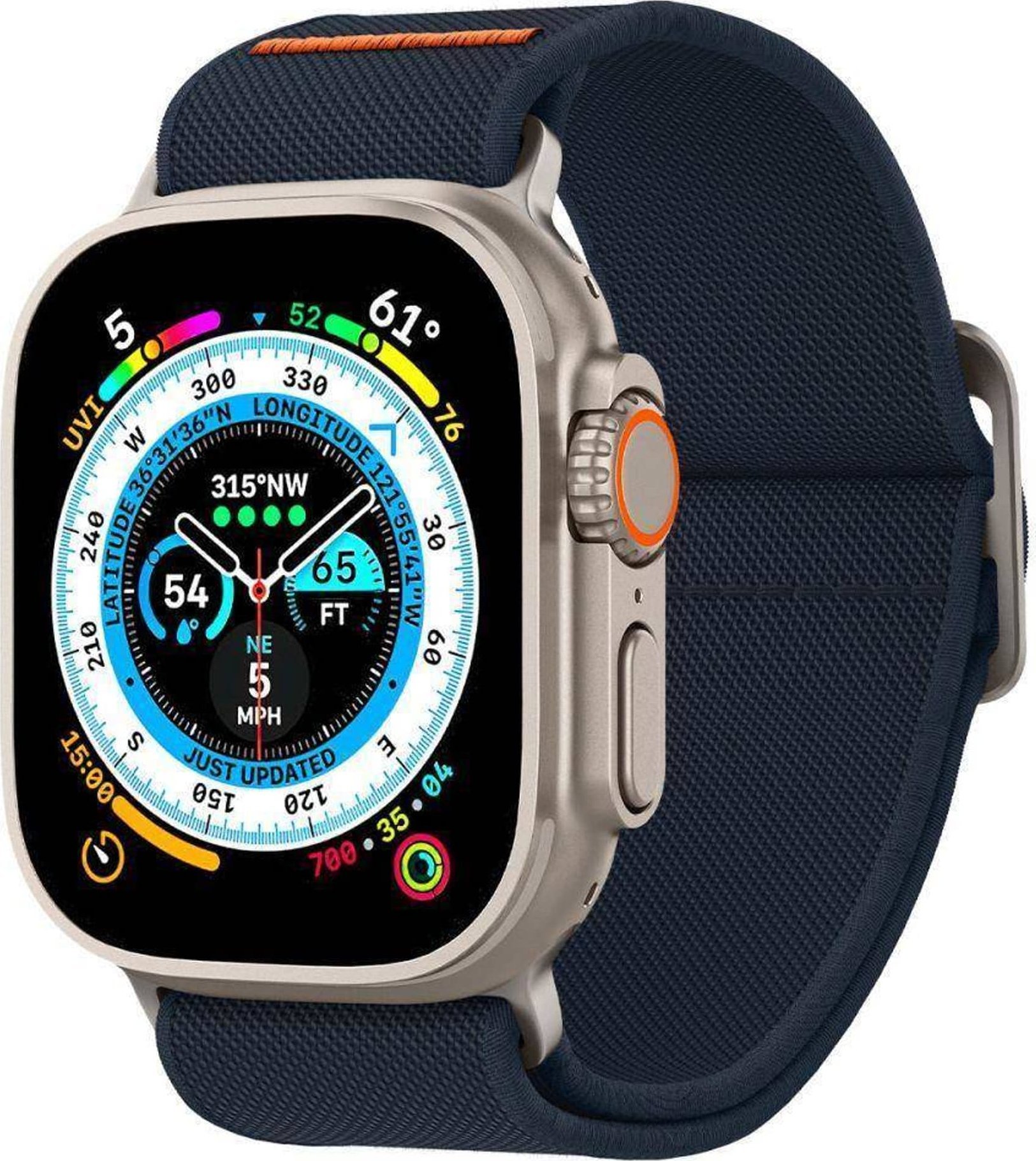 Spigen Strap for APPLE WATCH 4 / 5 / 6 / 7 / 8 / SE / ULTRA (42 / 44 / 45 / 49 MM) Spigen Fit Lite Ultra tmavě modrá