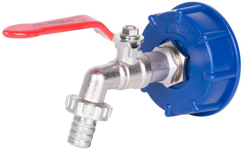 Ventil na IBC nádrž 1/2 +plastová redukce 60 mm s výpustí n