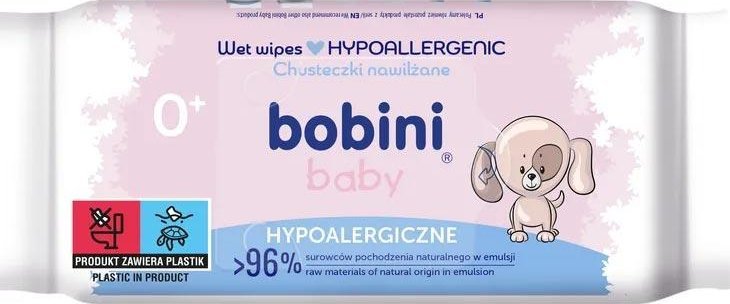Bobini BOBINI_Baby vlhčené ubrousky pro děti a kojence Hypoalergenní 60 ks