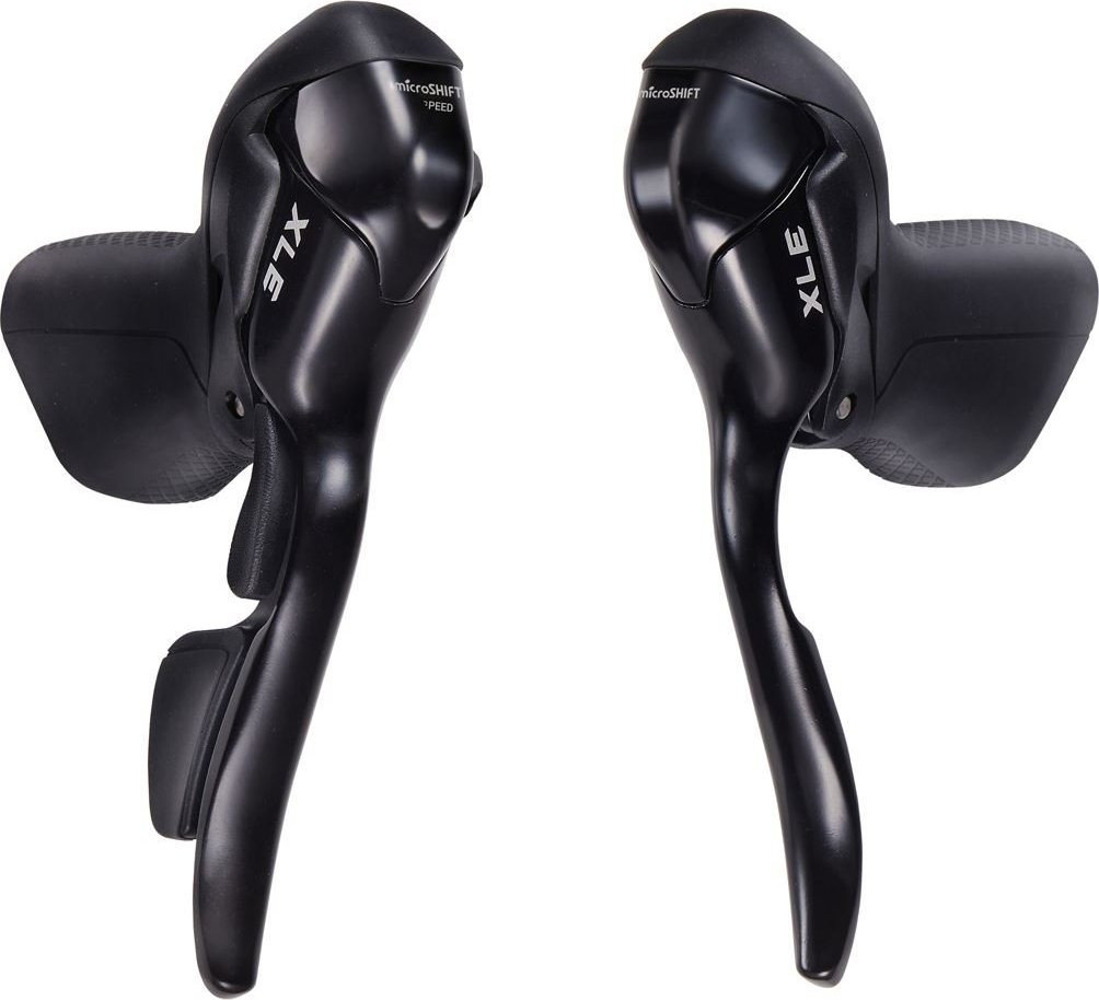 Páčky MICROSHIFT XLE, pár, 10 rychlostí, kompatibilní se Shimano, Dual Control, pouze levá páka s brzdovou páčkou, černá (NOVÁ)