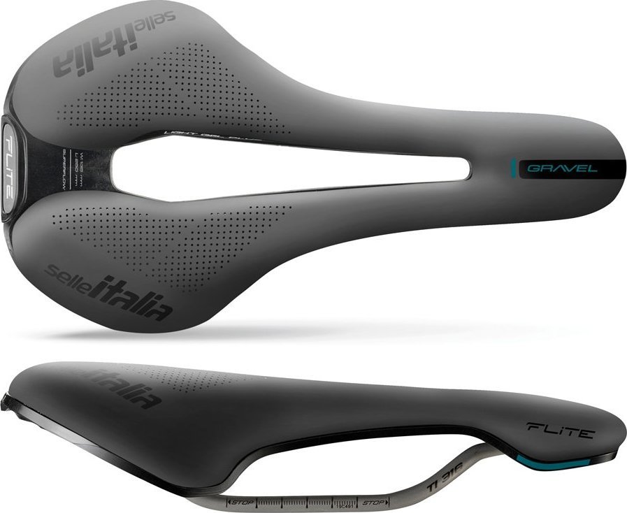 Sedlo SELLE ITALIA FLITE BOOST GRAVEL TI316 SUPERFLOW S (id match S3), TI 316 Rail, Fibra-Tek, Light Gél, 228g (NOVÉ)