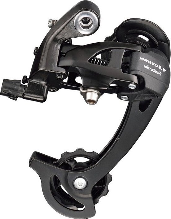 Microshift Marvo zadní přesmykač, 9. -row (2/3x9), kompatibilní s Shimano, Long kočárek, Max. Režim 28-36T, kapacita 45T (nový)