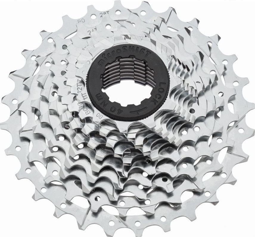 MICROSHIFT R10 10rychlostní kazeta, ocel, kompatibilní se Shimano, 11-12-13-14-15-17-19-21-23-25, chrom (NOVINKA)