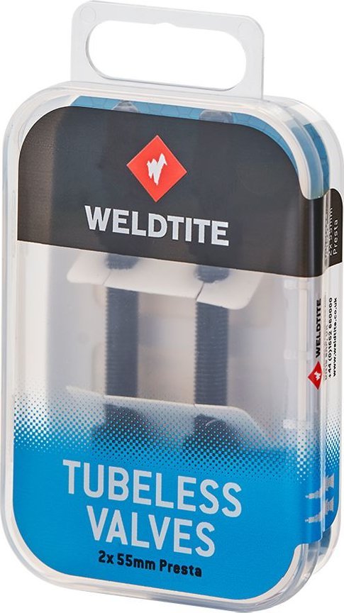 Kit ventilů ventilů Weldtite Weldtitite ventily 2 x 55 mm Presta (nový)