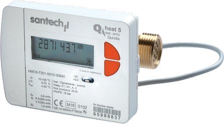 Santech Měřič tepla QHeat5 qp 1,5 m3/h DN15 - zpátečka QH51-000-00-0