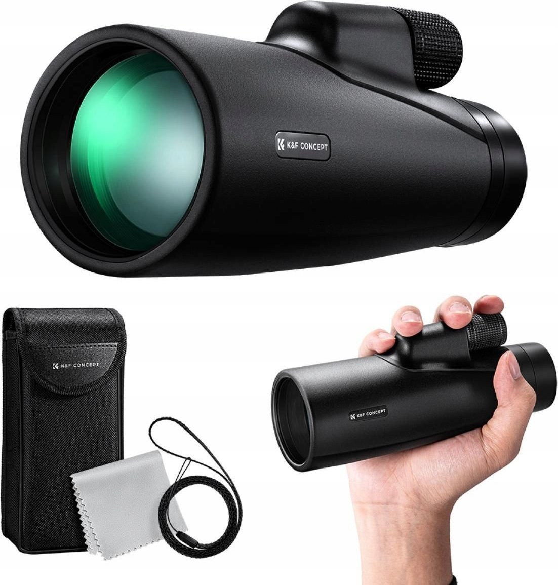 Ďalekohľad Kf Monokulárny ďalekohľad K&f Spotting Scope 12x 50mm 12x50 Bak-4 Fmc IP65 + púzdro / Kf33.068