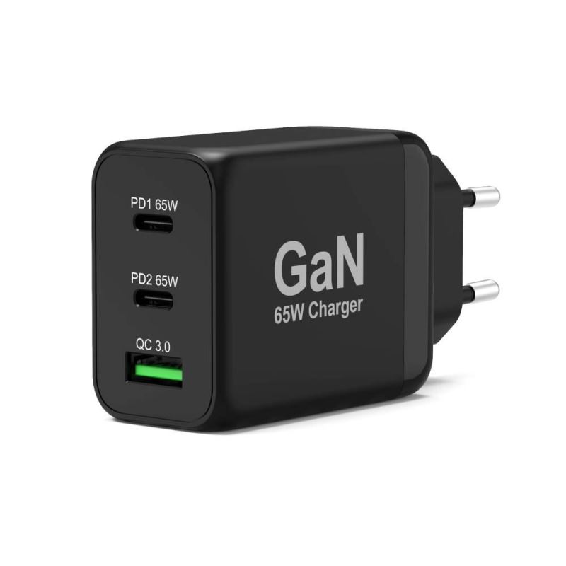 PORT CONNECT Síťová nabíječka pro USB-C a  USB-A, 65 W, černá