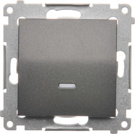 Kontakt-Simon Schodový vypínač Kontakt-Simon Simon 54 DW6L.01/X/48 s LED podsvietením bez piktogramu antracit
