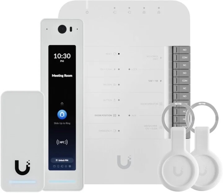 Ubiquiti Přístupový systém G2 Professional (startovní sada) - 1x rozbočovač,1x čtečka s displejem,1x čtečka,2x klíčenka