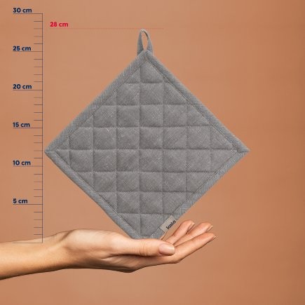 Podložka pod hrnec Puro 55% bavlna/45% len šedý 20,0x20,0cm