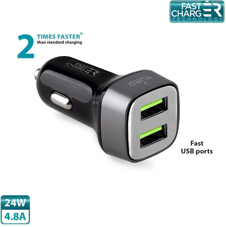 Nabíjačka Puro 4,8 A (FCMCH2USB48SCBLK)