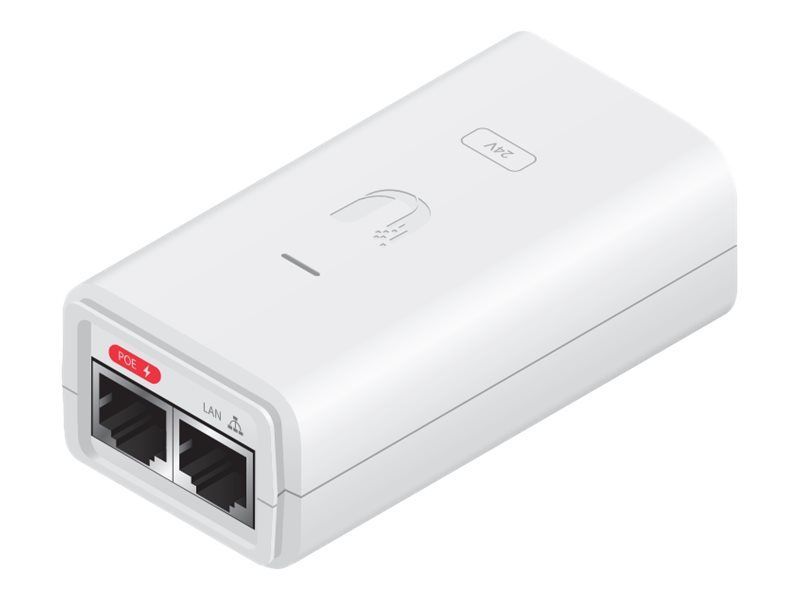 Ubiquiti PoE injektor POE-24-12W-WH, 24 voltů