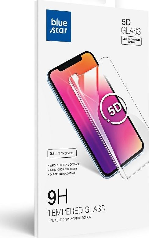 Partner Tele.com Blue Star 5D tvrdené sklo – pre Samsung Galaxy Note 20 Ultra (úplné lepidlo/púzdro/funkčná čítačka) – čierne