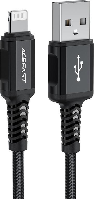 Acefast USB-A – Lightning kábel 1,8 m čierny (6974316281313)