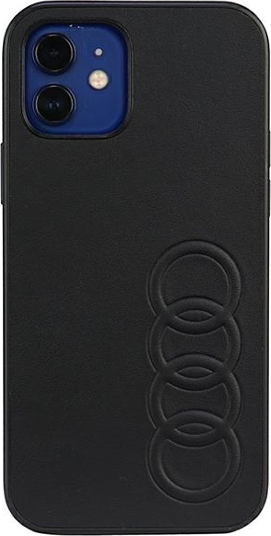 Audi Audi Synthetic Leather iPhone 12/12 Pre 6,1" čierny/čierny pevný obal AU-TPUPCIP12P-TT/D1-BK