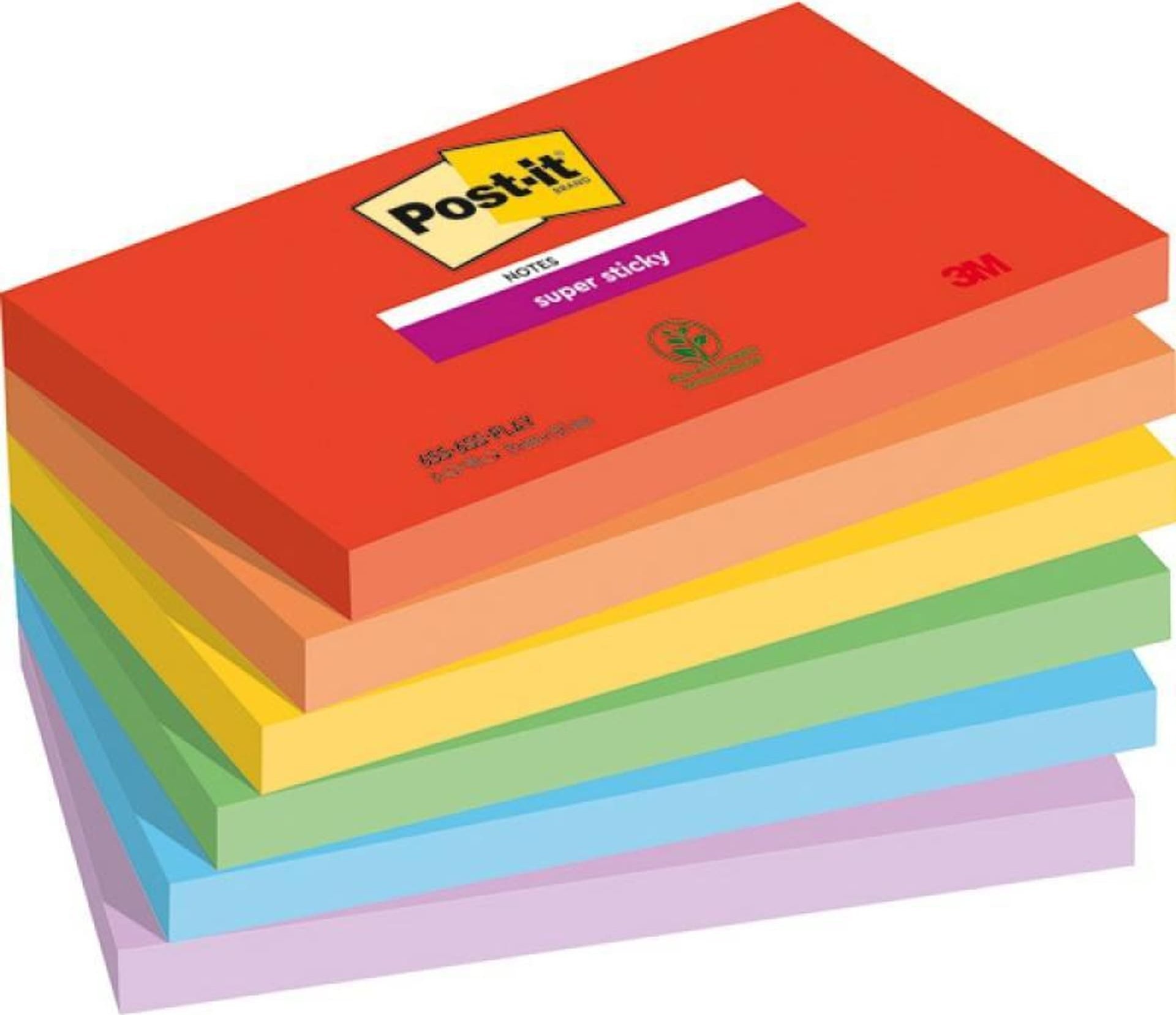 Post-It 3M Post-it® Super Sticky Notes, HRACÍ, 76x127mm, 6x90 karet.
