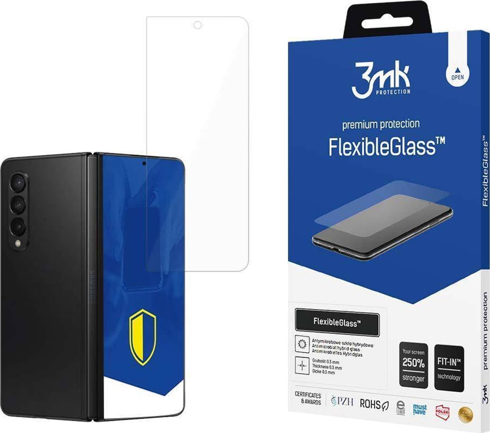 3mk hybridní sklo FlexibleGlass pro Samsung Galaxy Z Fold 5 (přední/vnější LCD)