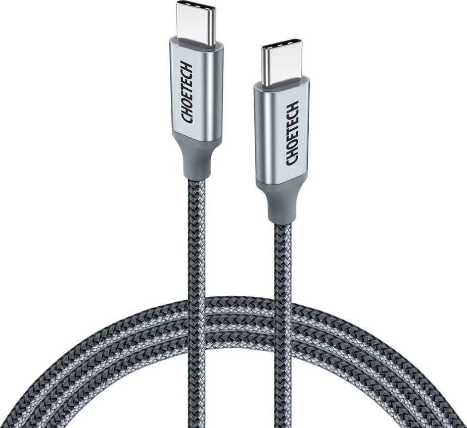 Choetech USB-C – USB-C USB kábel 1,8 m strieborný (6971824973099)