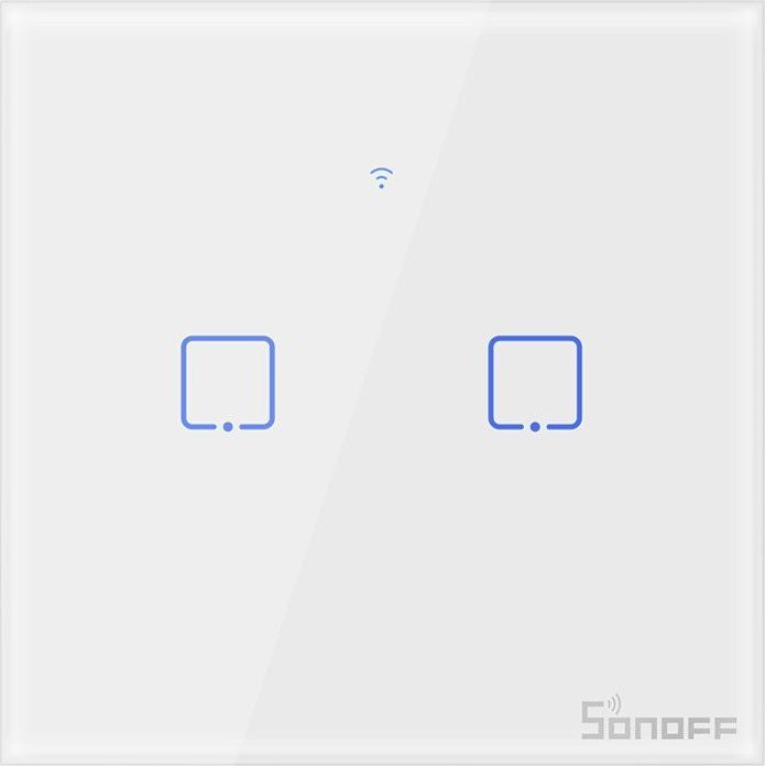 Šikovný spínač WiFi + RF 433 Sonoff T1 EU TX (2-kanálový)