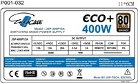 EUROCASE zdroj 400W Eco+, 120mm, 80+ Bronze, ATX