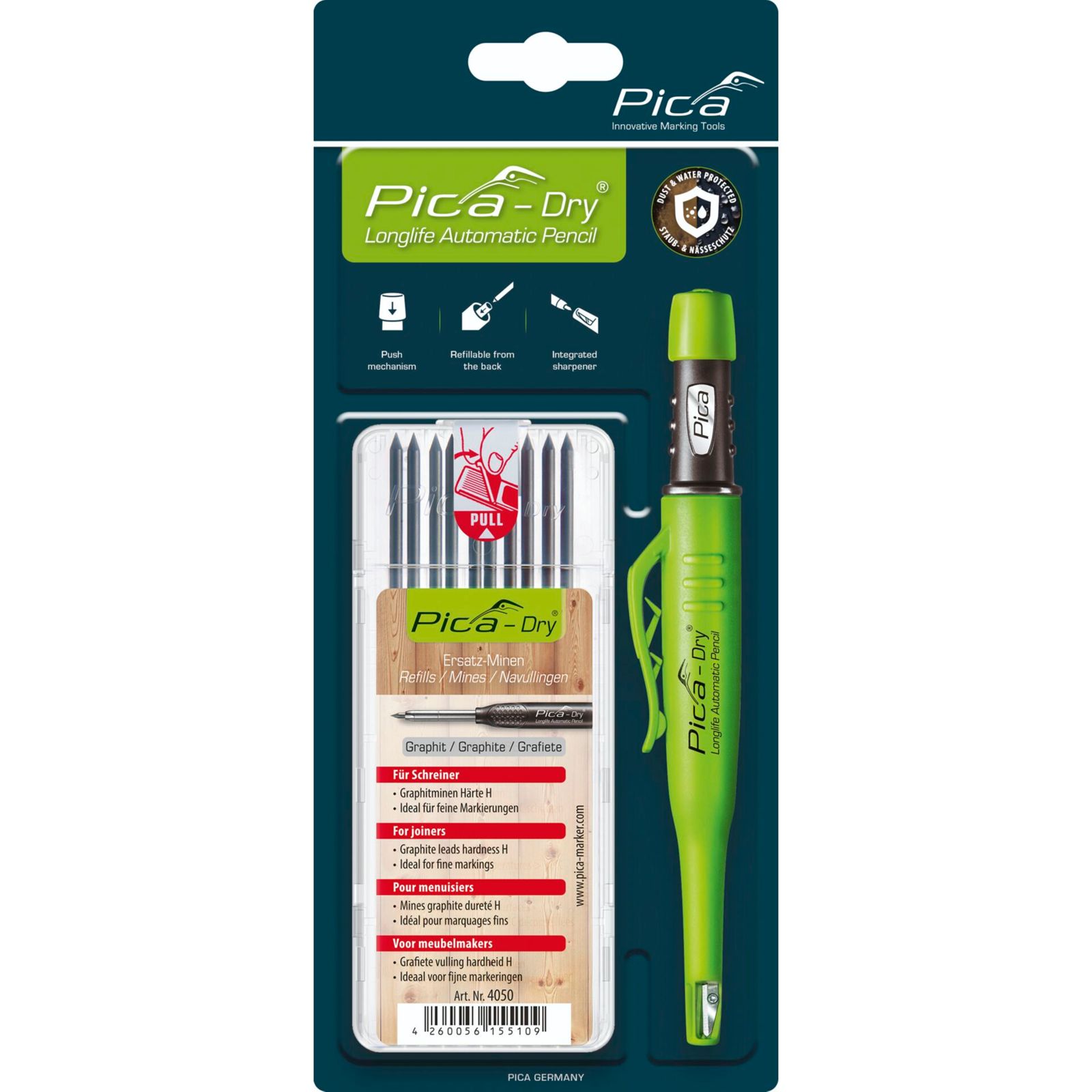 Pica Dry Ceruzka guľatá + tuhy 4050