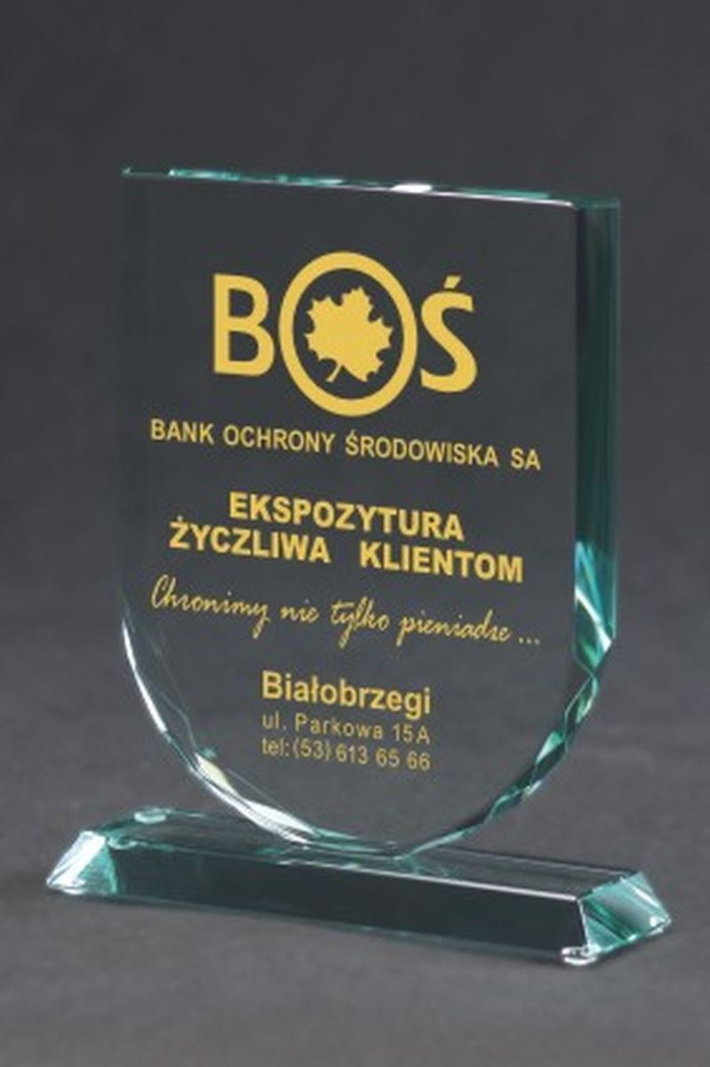 Victoria Sport Skleněná trofej s rytím a pouzdrem + výplň barvou
