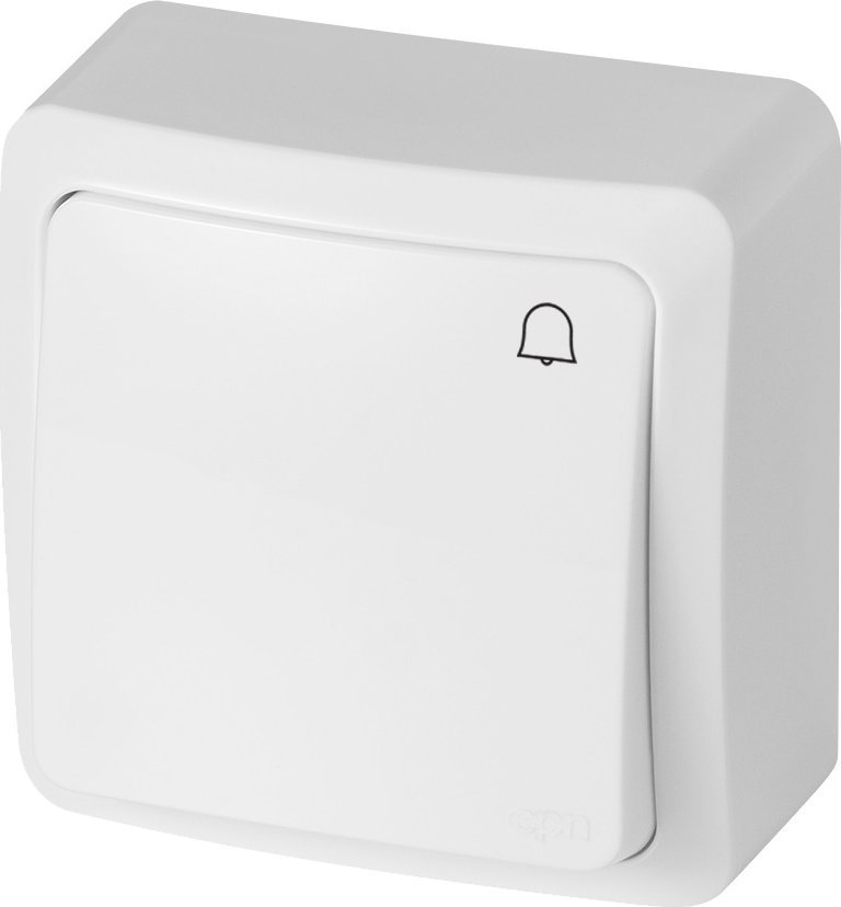 Elektro-Plast BERG Normálně otevřený spínač, zvonek n/t 10AX IP20 bílý (3714-00)
