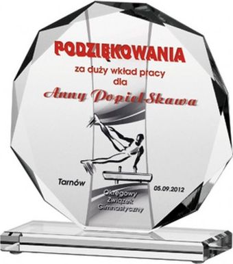 Victoria Sport Skleněná trofej s gravírováním + výplň barvou 80613