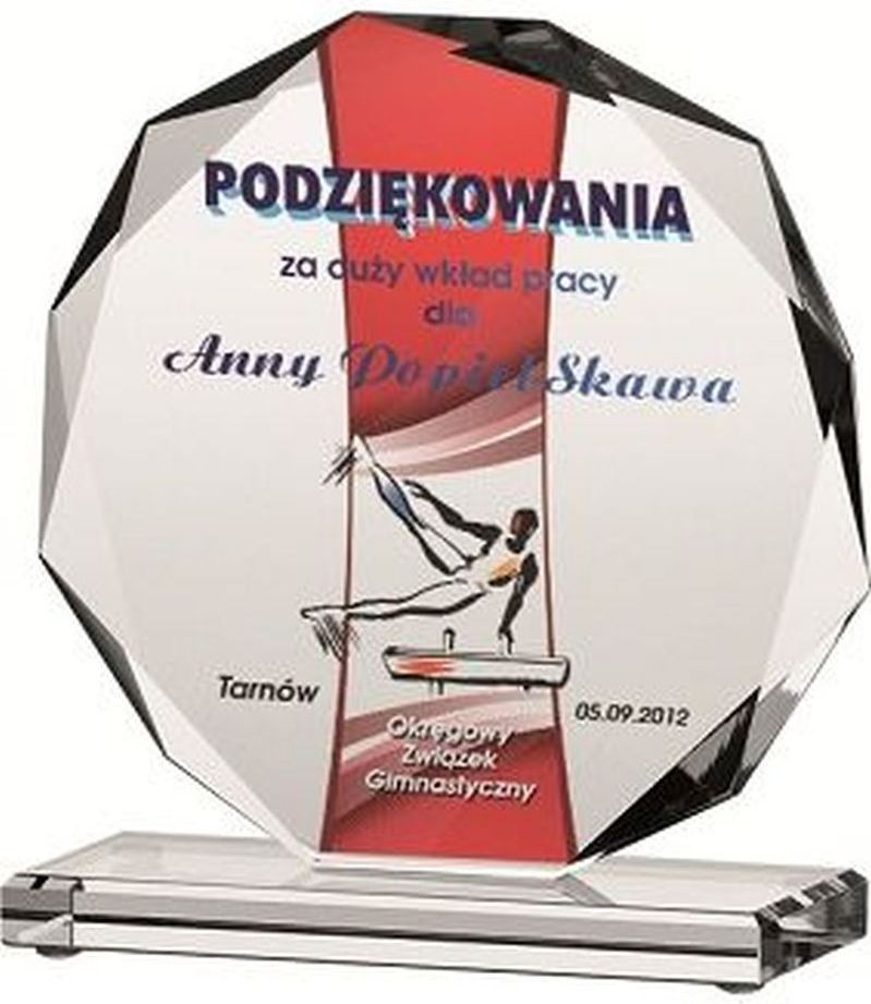 Victoria Sport Skleněná trofej s barevným potiskem LuxorJet