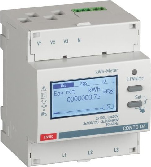 IME S.P.A. Energetický čítač (MID) WH/VARH 3F měření pomocí Transformers (CT) 5A s tarify M-Bus 2 4 CE4TBMTMID Moduly