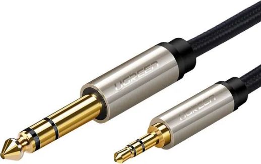 Ugreen Jack 3,5mm - Jack 6,3mm kábel 2m strieborný (10628)