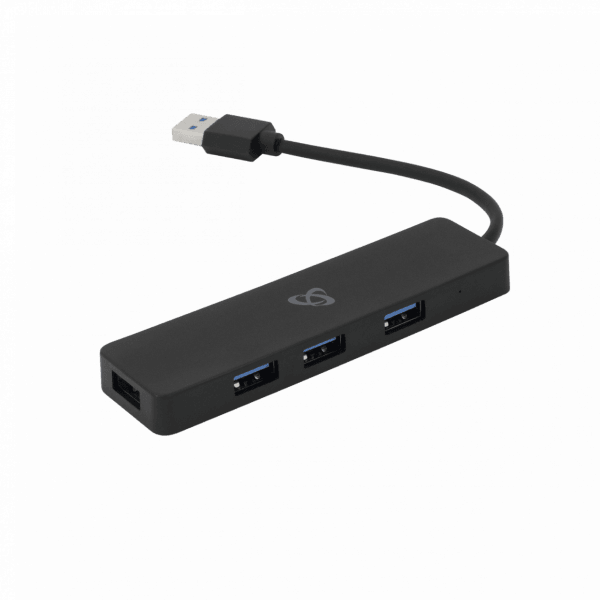 SBOX H-504, 4x USB 3.0 HUB, čierny