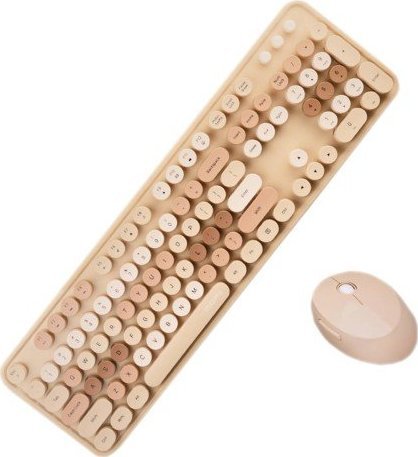 Bezdrôtová sada klávesnice a myši MOFII Sweet 2.4G (bielo-béžová)