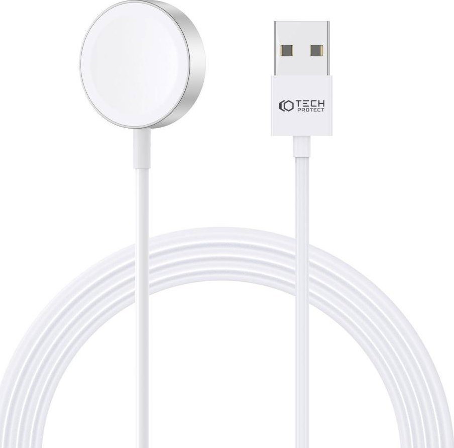 Nabíjačka Tech-Protect Charger Charger pre Apple Watch Magnetické nabíjanie Tech-protect Ultraboost 120 cm biela