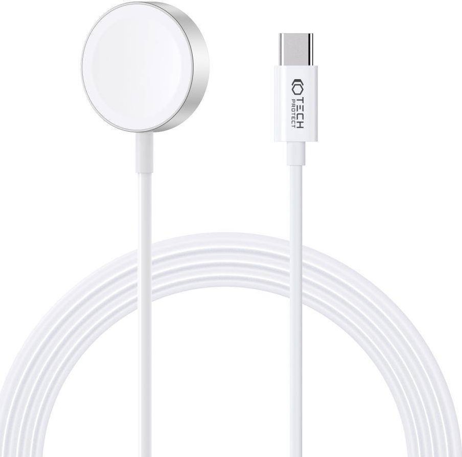 Nabíjačka Tech-Protect pre Apple Watch Magnetické nabíjanie Tech-protect Ultraboost USB-C 120 cm biela
