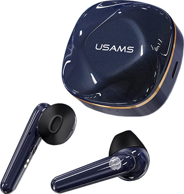 USAMS Bluetooth sluchátka TWS 5.0 SD Series Blue BHUSD02