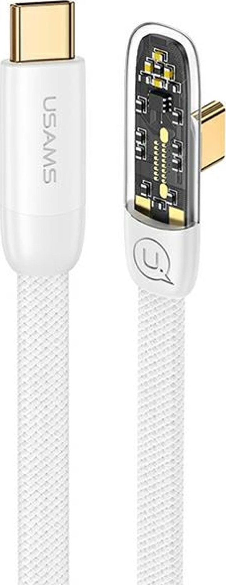Usams USB-C – USB-C USB kábel 1,2 m biely (USA894)