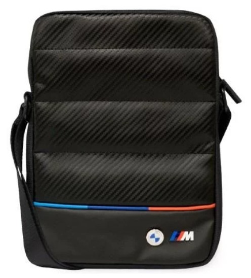 BMW Tricolor Carbon Tablet Bag 10  Black Nové
