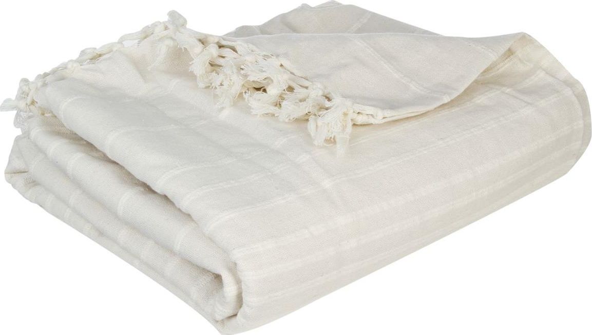 Atmosphera Cream přehoz 230x250 třásní