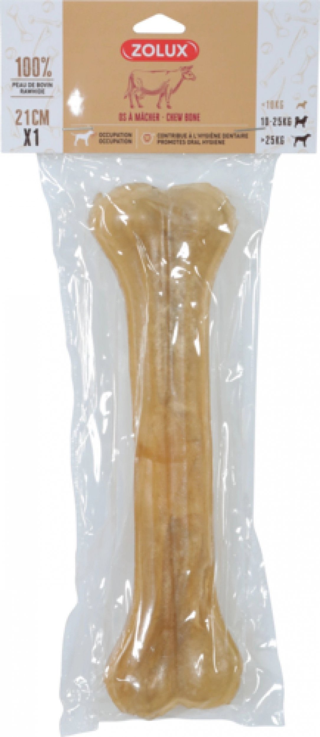Zolux ZOLUX Lisovaná kosť 21 cm