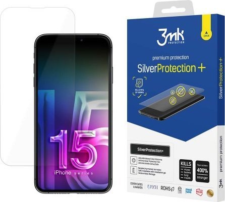 3mk ochranná fólie SilverProtection+ pro Apple iPhone 15 Pro Max, antimikrobiální